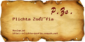 Plichta Zsófia névjegykártya